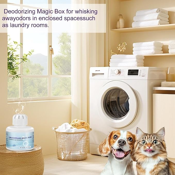 Pet Odor Eliminator Gel 2 Pack Cat Litter Deodorizer Pet Safe Air Freshener | Long Lasting Pet Safe Odor Absorber Gel Neutralizes Pet Urine Litter Box Smells for Bathroom Kitchen Closet Whole Home