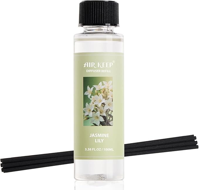 Reed Diffuser Oil Refill/Jasmine Lily/3.38 oz / 1 Pack/Air Freshener & Aromatherapy Essential Oil Blend for Home Fragrance – Scented Refill Oil for Bathroom, Bedroom & Home Decor