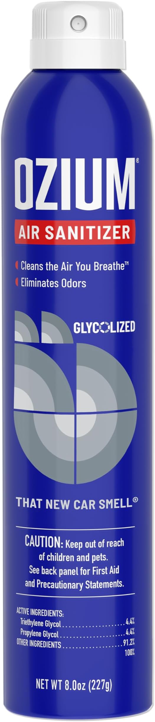 Ozium 8 Oz. Air Sanitizer & Odor Eliminator Spray | For Home, Car, and Office, New Car Scent, 1 Pack