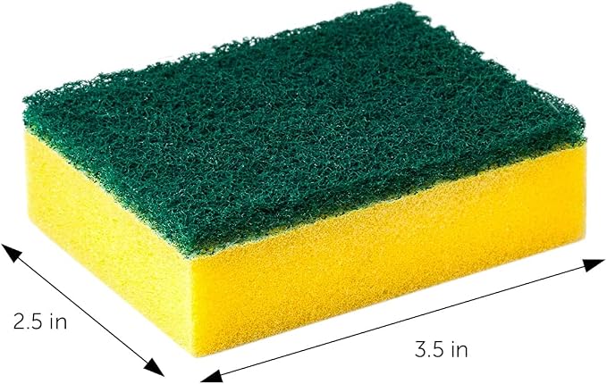 DecorRack 40 Kitchen Scrub Sponges, Heavy Duty Bulk Pack, Multicolor