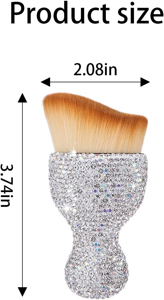 zipelo Diamond-Handle Car Detailing Dust Brush, White | soft synthetic bristles, beveled profile reaches narrow gaps, scratch-free wet or dry use, compact storage, cleaning tools