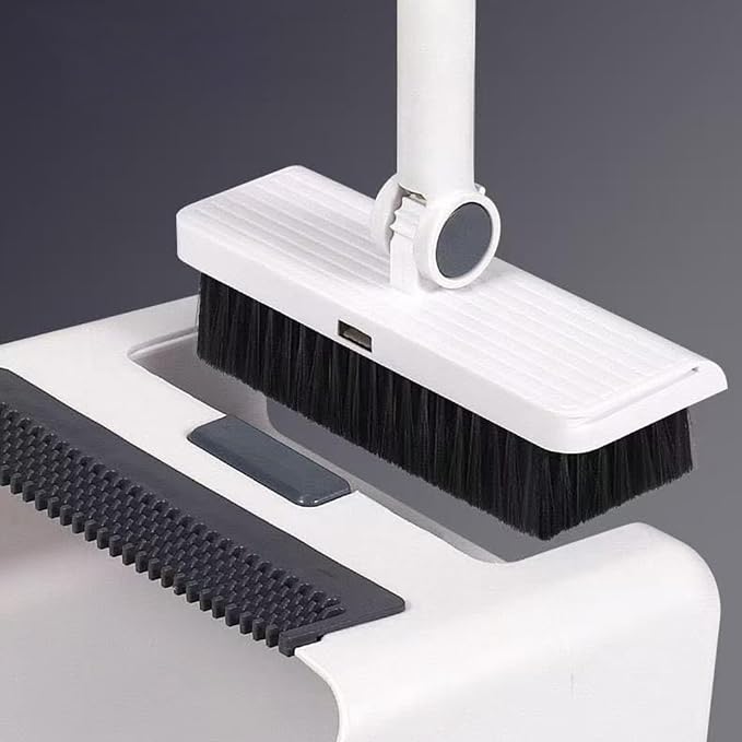 Broom Set 3 Pieces Rust Proof Cleaning Tool Gadgets | Broom With Dust Pan for Home Kitchen Apartment Indoor Outdoor Floor Dorm Garage