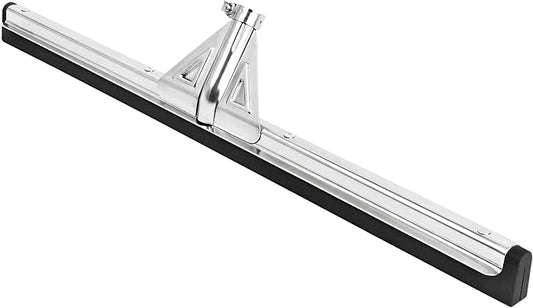Heavy-Duty Floor Squeegee 30’’, Double Foam Rubber Blade Garage Squeegee, Taper Pole Connection - Handle Sold Separately for Tiles, Concrete and Asphalt