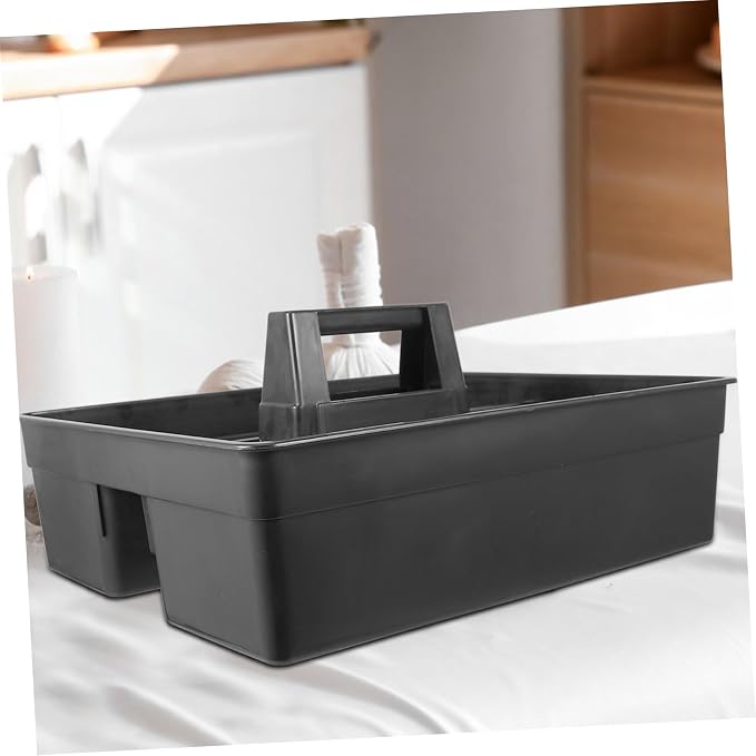 Veemoon Plastic Cleaning Caddy with Handle for Housekeeping Supplies Versatile Storage Basket for Cleaning Products Portable Organizer for Hotel Room Home Use