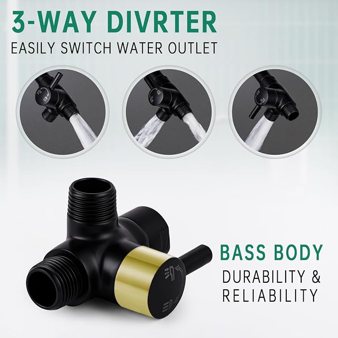 High Pressure3 Mode Dog Shower Attachment with ON/OFF Switch | 3 Spray Modes, With ON/OFF Switch, Extra Long Hose, Easy to Install, No-Drill Hook Mount