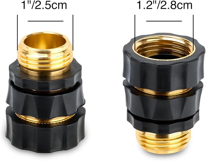 Twinkle Star 3/4 Inch Garden Hose Fitting Quick Connector, 2 Sets | Male and Female 2 Sets, Garden Hose Adapter, Quick Connect Hose Fittings, Water Hose Quick Connect Fittings