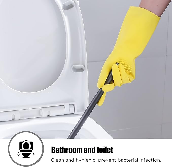 Rubber gloves dishwashing 2 or 4 Pairs for Kitchen,Cleaning gloves for household Reuseable.