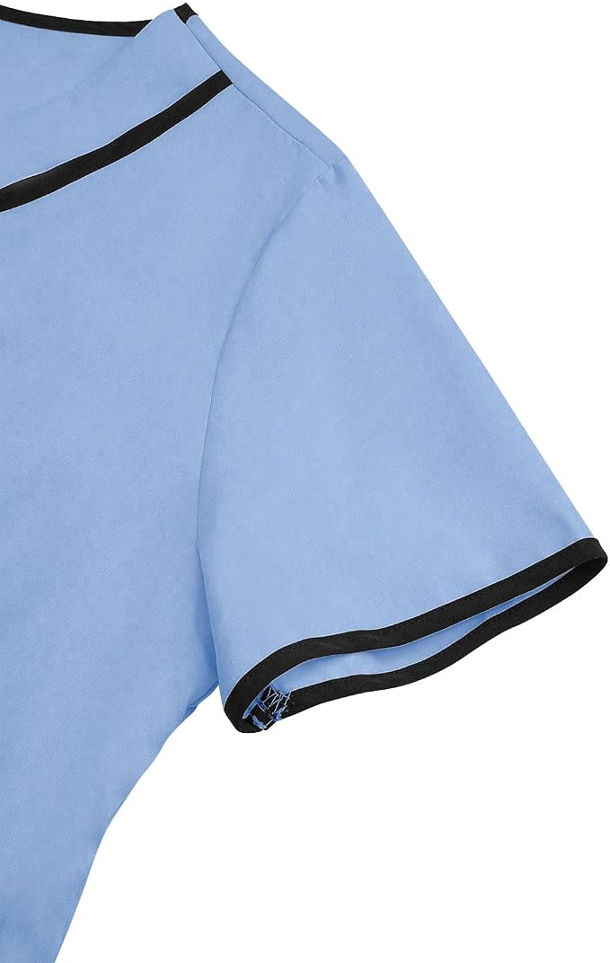 Housekeeping Uniforms - Women Lightweight Stretchy Scrubs for Cleaning Job, Breathable & Easy Care & Moisture-Wicking