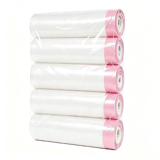 Trash Bags for Bins Up to 4 Gallons,White Small Trash Bags,100 Total | Trash Bags for Bathroom,Kitchen,Office,Living Room,Drawstring Garbage Bags
