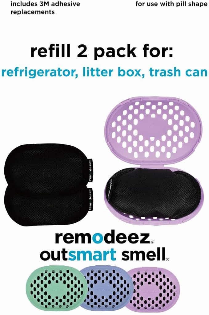 Remodeez Fridge Deodorizer Refill Pods, Activated Charcoal 2-Pack
