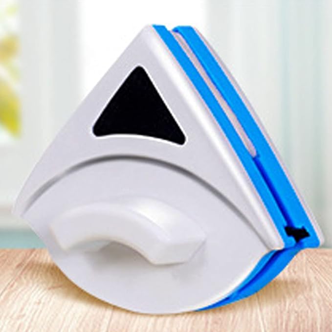 Yosoo Blue Shape Single Side Magnetic Window Cleaner with Powerful Lock for Easy washing, for Glass and Mirrors