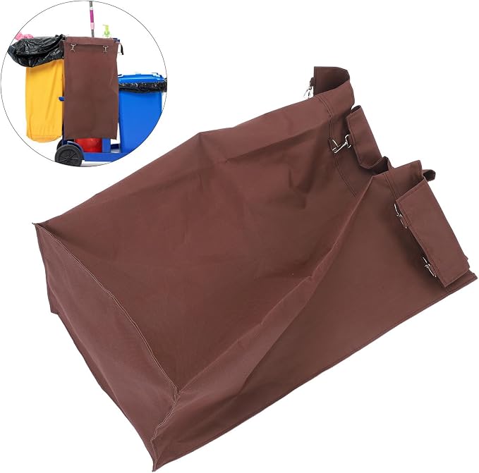 Housekeeping Cart Bag Oxford Cloth Large Capacity Organizer | 27.5 X 15.3x11, Folding Design, Reusable Storage for Linen Trash and Cleaning Supplies