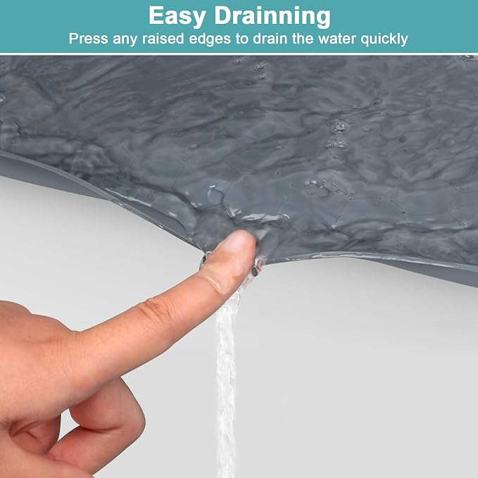 Waterproof Under Sink Mat, 28" x 19" Silicone Under Sink Mats for Kitchen, Under Kitchen Sink Mats and Protector Mat, Sink Cabinet Protector Mats for Bathroom, Gray (Pack of 3)
