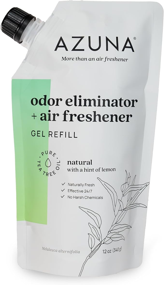 Azuna Home Odor Eliminator for Strong Odor | 12oz Gel Refill | Natural