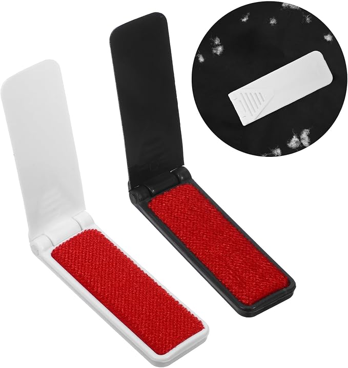 4pcs Foldable Lint Remover Brush Set with Electrostatic Cleaning for Clothes and Pet Hair, Portable Dust and Fabric Hair Remover Tool for Travel and Housekeeping