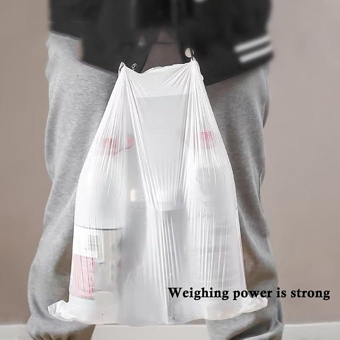 Ultra thick heavy duty Plastic 16 gallon drawstring trash bags | no tear open white ‎lavender scent Plastic garbage bags for household kitchen bedroom bathroom living room office restaurant