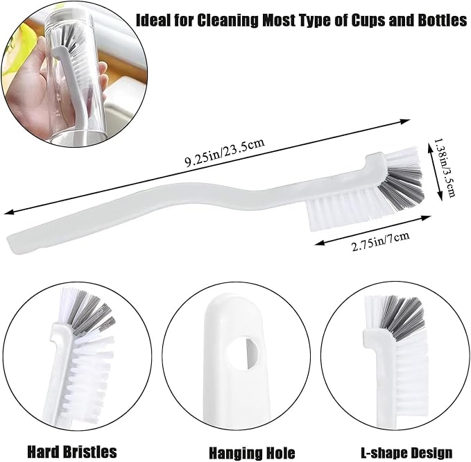 TuTuYa 11PCS Cleaning Brush Set, Deep Cleaning Groove Gap Cleaning Tool | Remove Stubborn Dirt, Crevice Brush Reach into Deep and Narrow Space, Right-angel Brush and Wire Brush Design for Kitchen