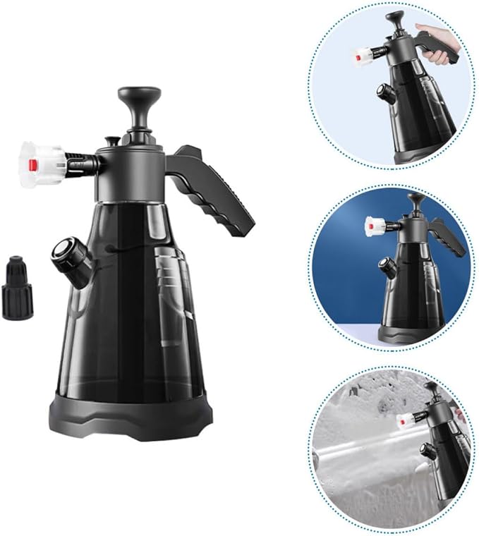 OSALADI Ml Black Pp Pressurized Mist Bottle Sprayer for Car Washing | Handheld Pump Design, Versatile Use for Gardening, Reliable Build with Sturdy Construction