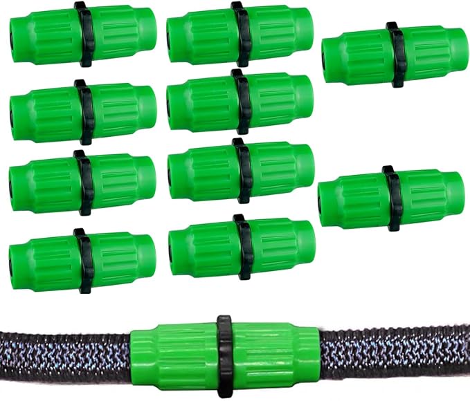 10 Sets Expandable Garden Hose Repair Kit, Plastic Flex Hose Repair Kit, Hose Female Male Connectors Accessories Compatible with Pocket Hoses Expandable Hoses Easily and Quickly