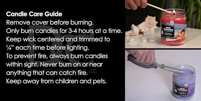 Cherry Bomb Odor Eliminating Highly Fragranced Candle - Eliminates 95% of Pet, Smoke, Food, and Other Smells Quickly - Up to 80 Hour Burn time - 12 Ounce Premium Soy Blend