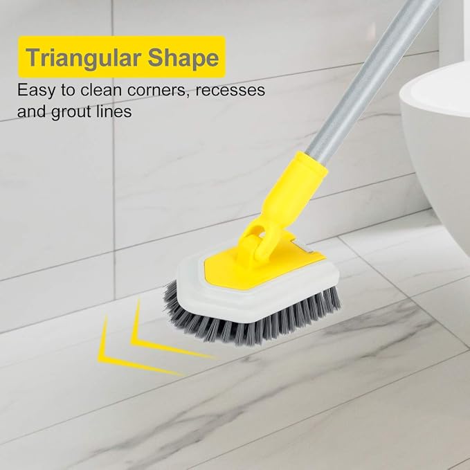 Stiff Bristles Brush Refill Fit Lalafancy Shower Bathtub Cleaning Brush | Replacement Head Effectively Removes Stubborn Stains for Cleaning Tiles, Marble Floors and Other Hard Surfaces