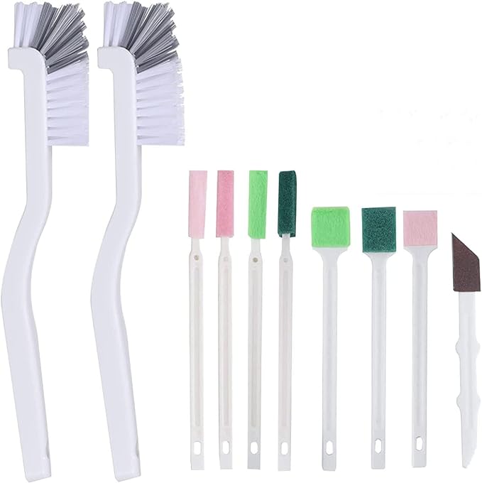 Crevice Cleaning Brushes Tool kit Small Cleaning Brush for House Cleaning Disposable Toilet Brush Deep Cleaning Brush Gap for Gap Corner of Stove Hard to Reach Cleaning Tools (Multicolor)