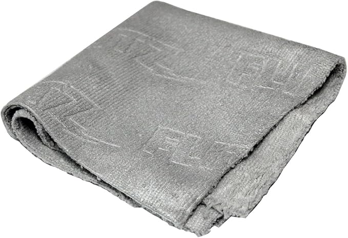FLITZ Tear Away Microfiber Towel Roll (30 Sheets) - 12" x 12" Cloth Paper Towels - Reusable & Washable Ultra Absorbent Cleaning Cloth Roll for Cars, Kitchens, Appliances - Grey (1 Pack)