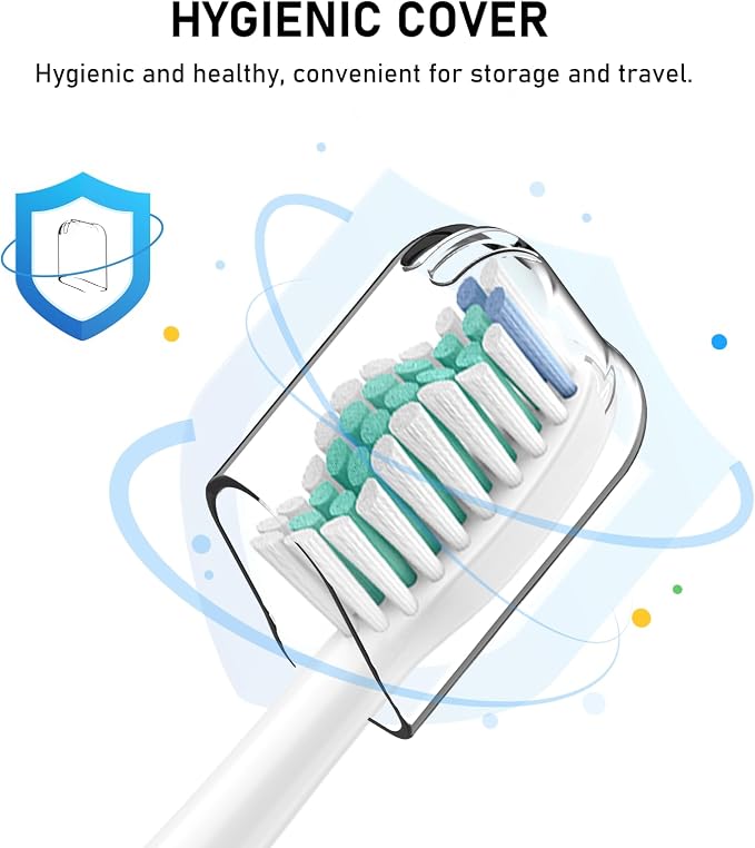 Toothbrush Heads, 4 Pack Electric Toothbrush Replacement Heads for Philips Sonicare Soft Dupont Bristles Replacement Toothbrush Heads for Oral Care