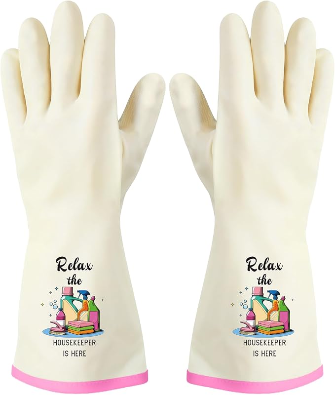 Rubber Cleaning Reusable Gloves, Practical House Warming Gifts | Dishwasher Reusable Gloves, Dishwashing Kitchen Household Essentials, Housewarming Xmas Cleaning Gifts for Cleaner Friends