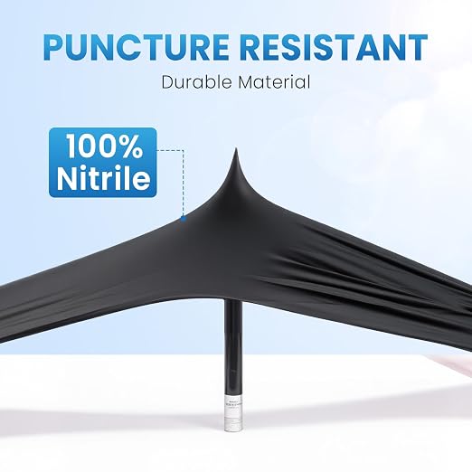 Borje Nitrile Gloves Medium, 1000 Count Disposable Gloves, Black | Latex-Free Powder-Free, Medical Exam, Food Safe, Cleaning, Cooking