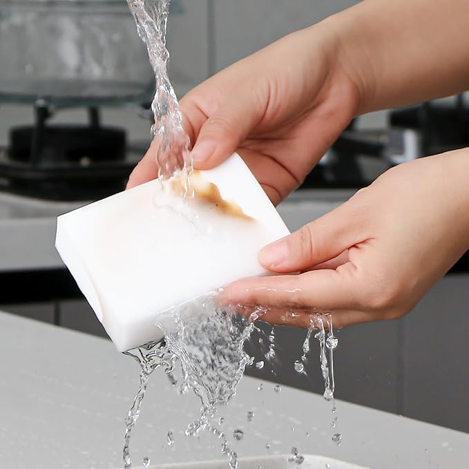 Magic Sponges Eraser,10 Pack Melamine Sponge in Bulk,2X Density,Long Lasting,Cleaning Sponge for Kitchen, Bathroom,Bathtub, Sink,Furniture, Wall Cleaner (White, 3.93x2.76x0.98in) | Long Lasting,Cleaning Sponge for Kitchen,Bathroom,Bathtub,Sink,Furnitur...