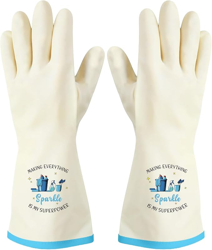 Rubber Cleaning Reusable Gloves, Practical House Warming Gifts | Dishwasher Reusable Gloves, Dishwashing Kitchen Household Essentials, Housewarming Xmas Cleaning Gifts for Cleaner Friends