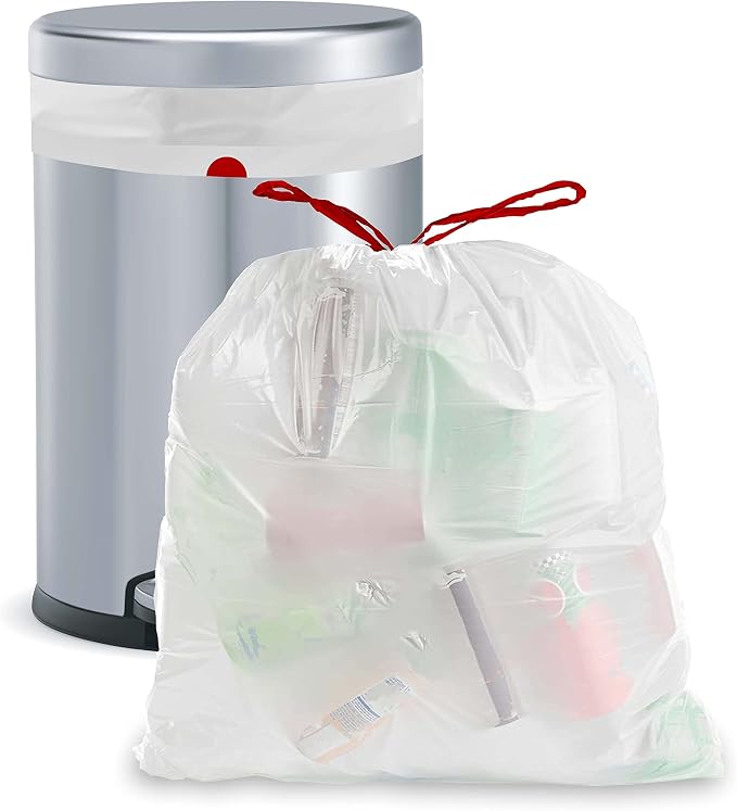 Aluf Plastics Tall Kitchen 13 Gallon Drawstring Trash Bags 0.9 MIL - (Bulk) - 24" x 27" - Wholesale,Commercial Garbage Bags,200 Count (Pack of 2)