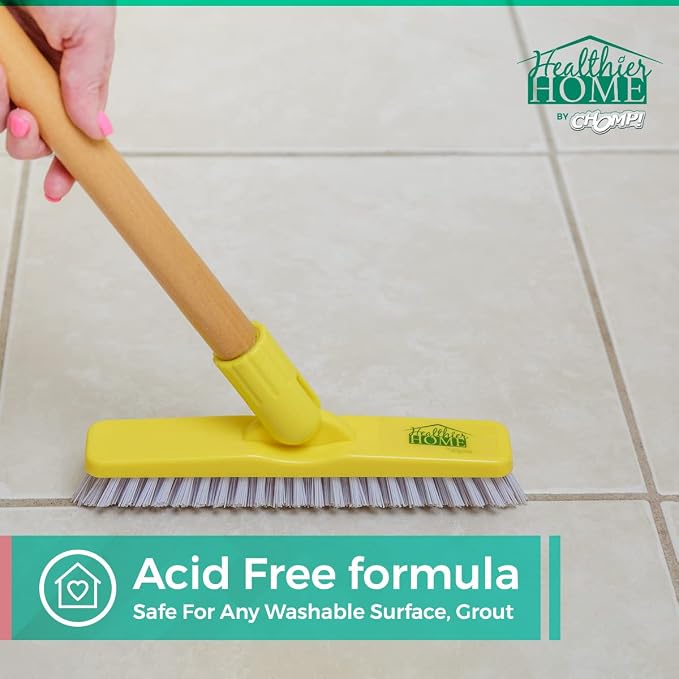 CHOMP! Grout Cleaner Bundle, Includes Grout Brush, Refreshes Grout and Removes Stains on Tile Floors and Bathroom Walls & Kitchens (4 Pack Set)