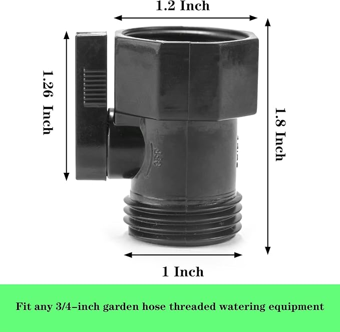 12 Pack Garden Hose Shut Off Valve - 3/4" Plastic Hose Connector Water Shut Off Valve Hose Shutoff Valve | Plastic Hose Connector Water Shut Off Valve Hose Shutoff Valve