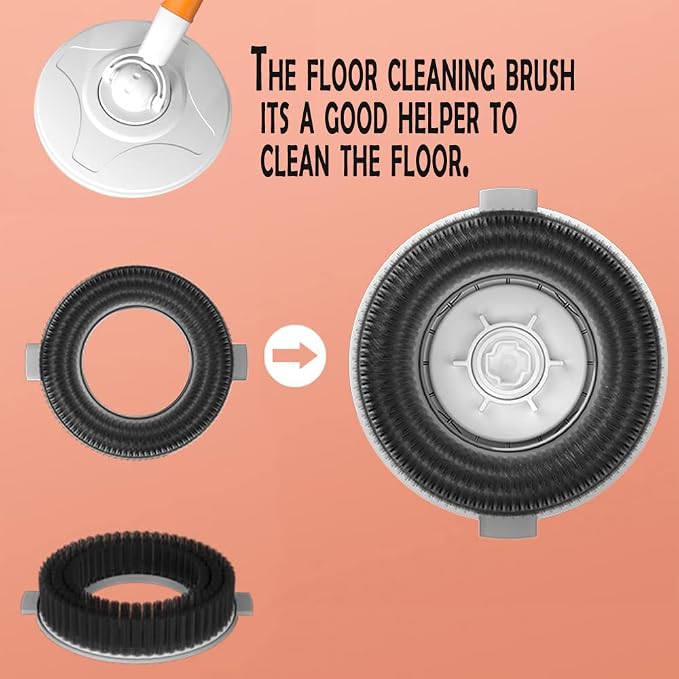 Spin Mop 61in Long Handle 5 Refills Large Floor Mop and Bucket Set System | Spin Mop and Bucket System Spin Mop and Bucket