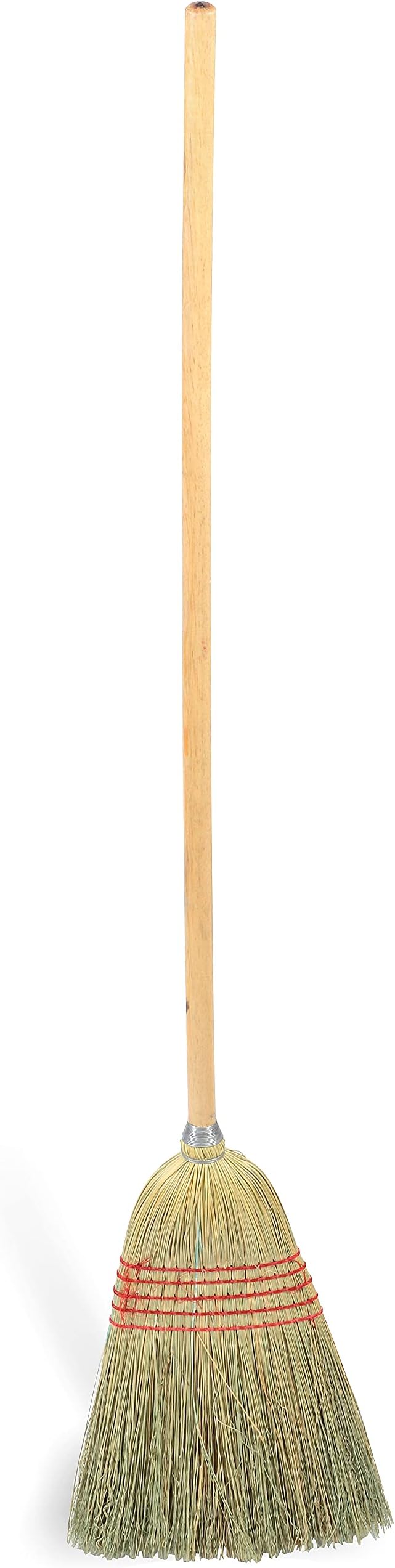 Coastwide Professional 10 Inch Standard Corn Broom, Natural, Wood Handle | Durable corn-fiber bristles for sweeping floors in offices and facility areas.