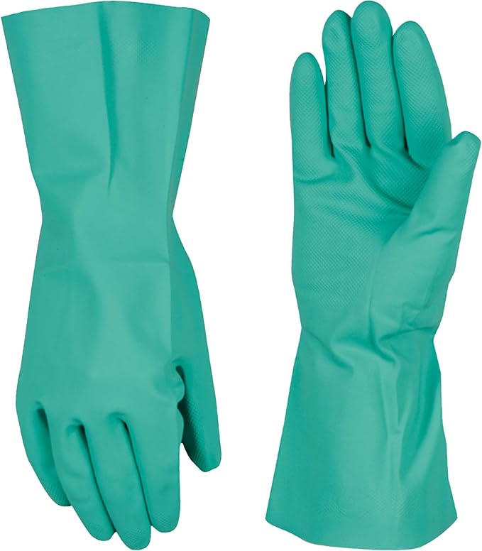 Wells Lamont Nitrile Chemical Resistant Gloves, 13" Gauntlet Cuff, Medium | Nitrile Coated, Chemical Resistant, 13" Gauntlet Cuff, Embossed Grip, Solvent Resistant