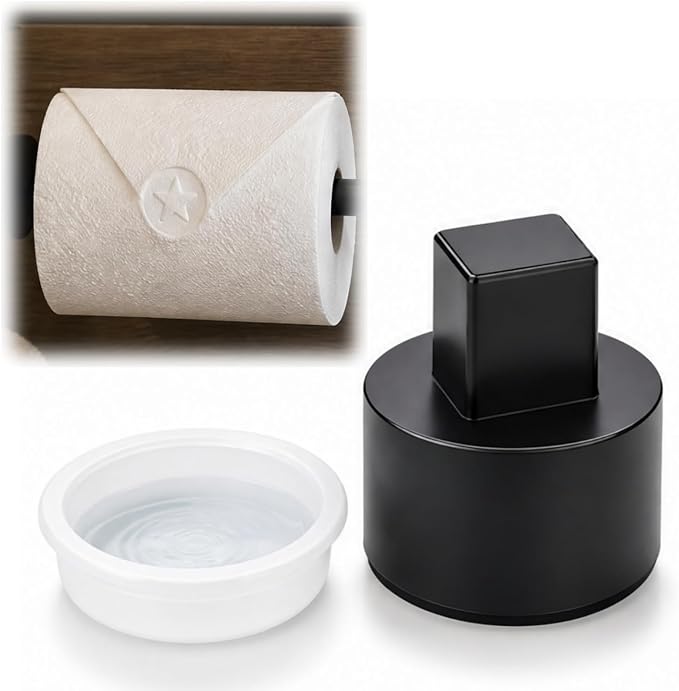 Toilet Paper Stamp Seal Press, Star Embosser with Water Reservoir | Star stamp, 1.18 in toilet tissue embosser for hotel rooms, guest baths, staging, housekeeping