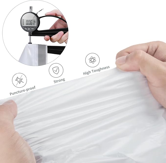 18 Gallon Heavy Duty Compactor Trash Bags 50 Count Reinforced Drawstring Garbage Liners 1.2 Mil Thickness Fit 18 Gallon Compatible with Kitchenaid, Whirpool, GE 15 Inch Compactors GRAND SAVE!