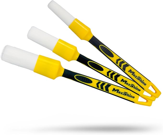 Maxshine Small #10 Universal White Classic Detailing Brush – Soft, Durable Synthetic Bristles – High-Density Brush for Interior & Exterior Cleaning – Premium Car Detailing Tool