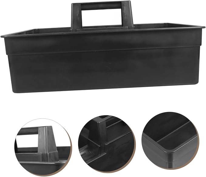 Ciieeo Plastic Cleaning Caddy with Handle Versatile Storage Organizer for Housekeeping Supplies Portable Tool Tray for Cleaning Products for Hotels and Home Use