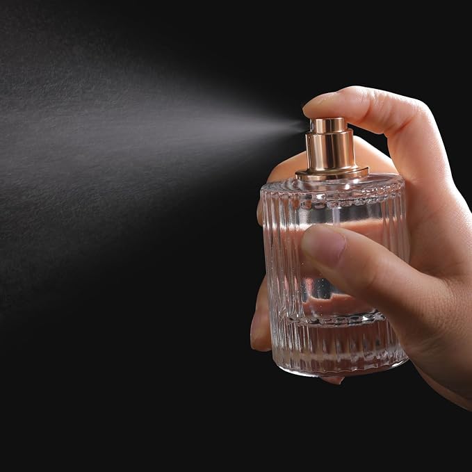 50ml/1.7 Oz Glass Perfume Spray Bottle Empty Perfume Atomizer | Refillable Perfume Cologne Spray Bottle Fine Mist with 3 Kinds of Perfume Dispenser