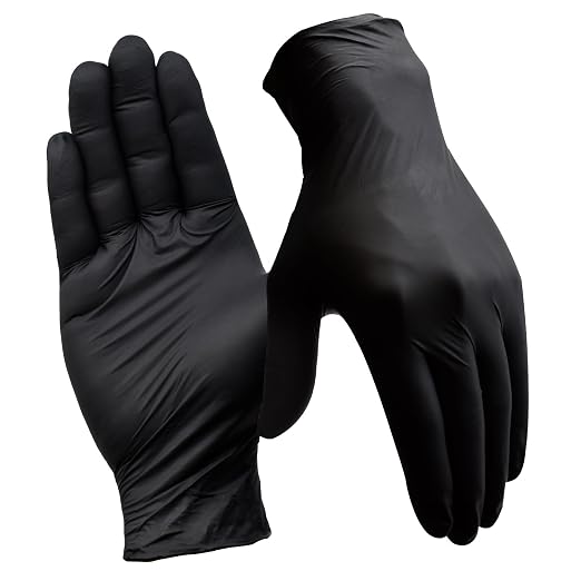 Disposable Nitrile Gloves, 4 Mil, Black, X-Large/10, 100 Count | Latex-Free, Powder-Free, Food-Safe for Cooking Cleaning and Food Prep