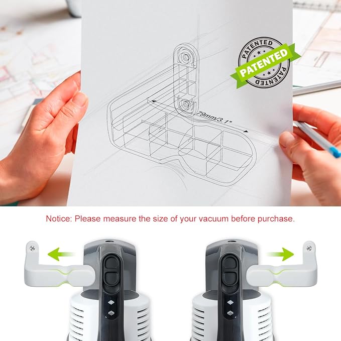LANMU Wall Mount Holder Compatible with Shark IX141 IZ362H IZ363HT IZ682H Pet Cordless Stick Vacuum, Ultracyclone CH951 CH901 and Dyson V10 V11 V12 V15 Outsize Vacuum