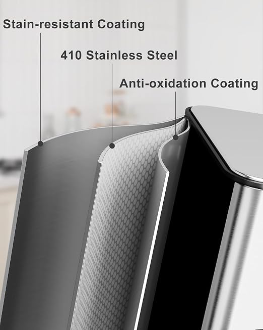 Trash Can 90 L/23.8 gal,Three-Compartment Pedal Stainless Steel Kitchen Recycling Trash Can with Odor Seal, Hands-Free Foot Operated Waste Bin for Home, Office, Restaurant, School, Hospital