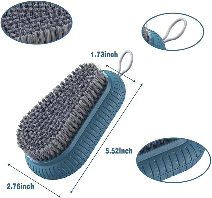 VWMYQ Heavy Duty Nail Brush Fingernail Scrub Brush, Durable Stiff Bristles Nail Scrub Brush, Hand and Nail Cleaning Brush for Men & Mechanics (Hand Wash Brush 2pcs - Blue+Grey)