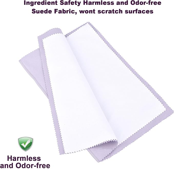 SEVENWELL Silver Polishing Cloth, 2PCS Large Jewelry Cleaning Cloths | Dual-Layer Cleaning, Large 10" × 12", Reusable, Removes Tarnish, Restores Shine, For Sterling Silver, Gold & Platinum