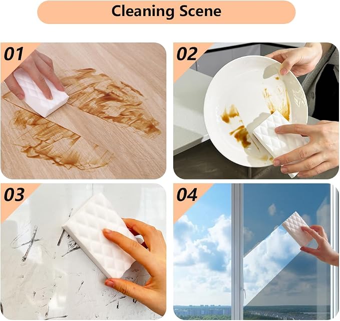 Magic Cleaning Sponge Eraser, 20 Pack Melamine Sponges 2X Density | Long Lasting,Cleaning Sponge for Kitchen, Bathroom,Bathtub, Sink,Furniture, Wall Cleaner