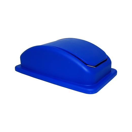TrueCraftware 23 Gallon Recycle Trash Can Swing Top Lid only 20-2/3" x 11-3/5" x 6-3/7" Blue Color- Wastebasket Garbage Bin Lid Recycling Bin Cover Kitchen Bathroom Bedroom Office Trash Can